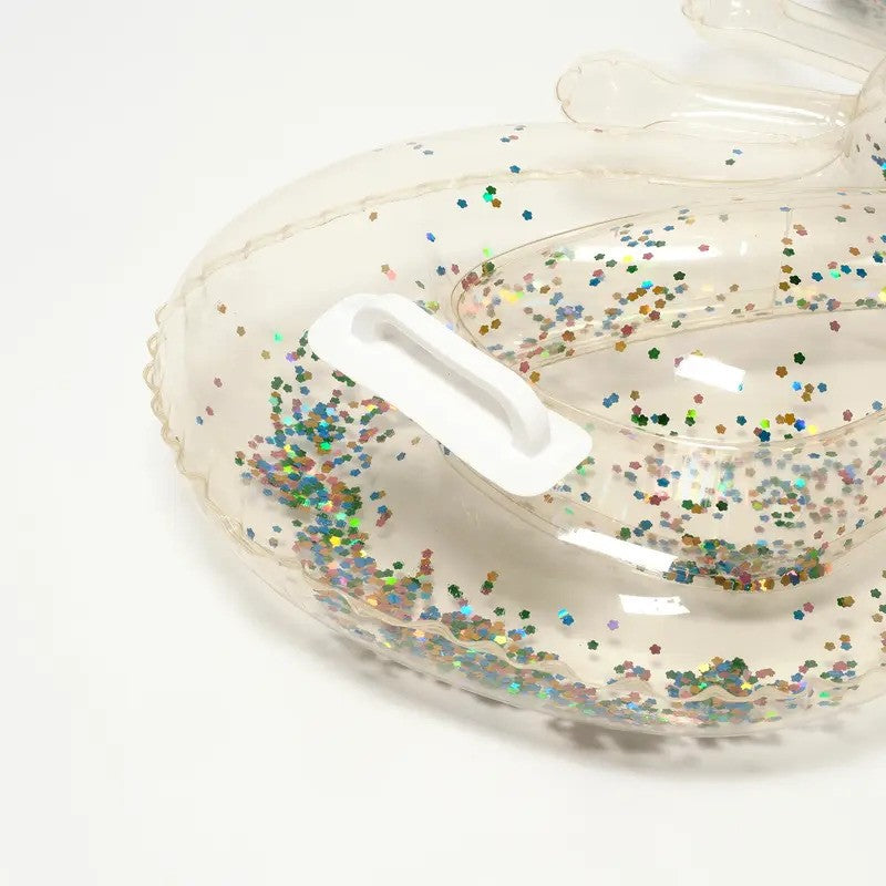 SunnyLife Kids Lie-On Float (Max WT:99lbs) Butterfly Cotton Candy Glitter