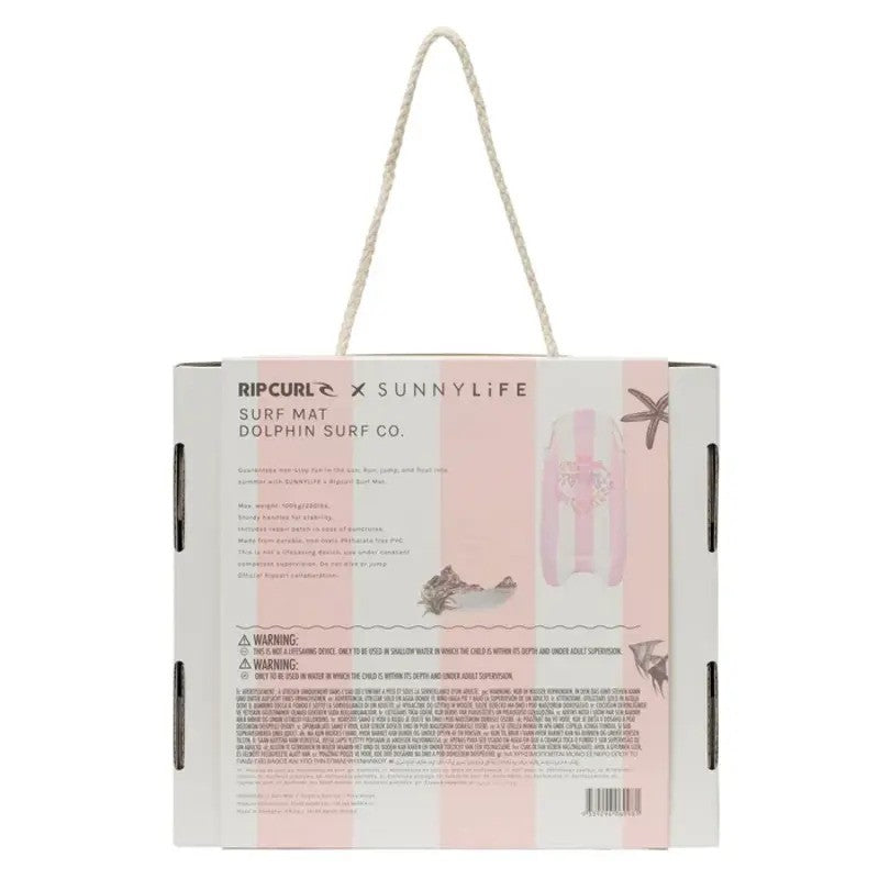 Sunny Life Kids Surf Mat (Max WT:220LBS) Dolphin Surf Co Pink Stripe