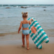 Sunny Life Kids Surf Mat (Max WT:220LBS) Poppy The Peach Green Stripe