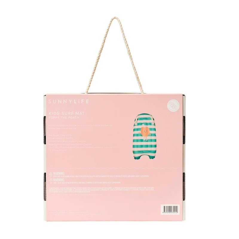 Sunny Life Kids Surf Mat (Max WT:220LBS) Poppy The Peach Green Stripe