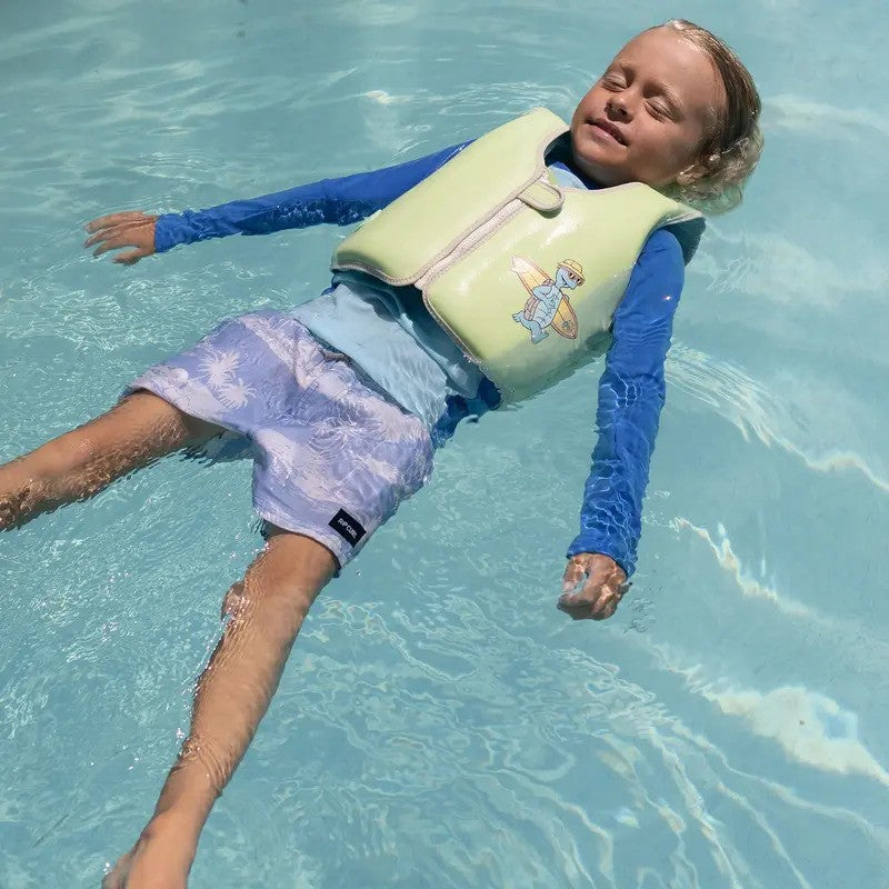 SunnyLife Kids Swim Vest Shred Turtle Aqua