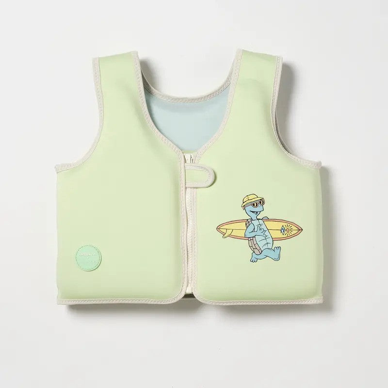 SunnyLife Kids Swim Vest Shred Turtle Aqua