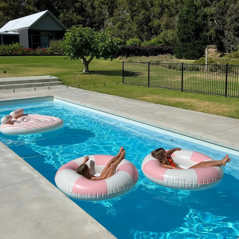 Sunny Life Luxe Tube Pool Ring Stole My Heart Pink Stripe