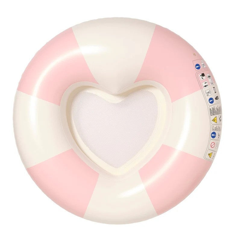 Sunny Life Luxe Tube Pool Ring Stole My Heart Pink Stripe
