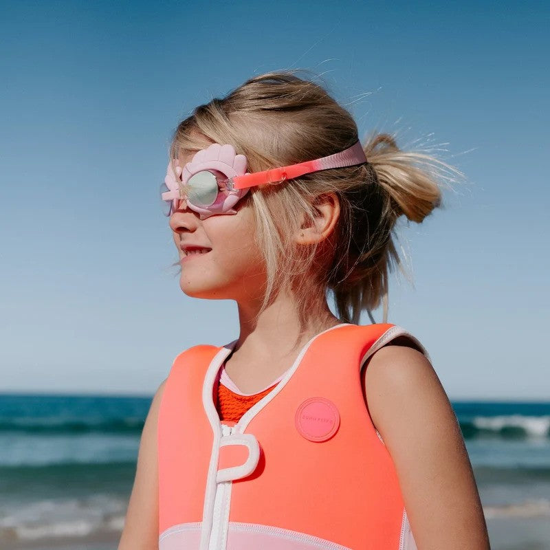 Sunny Life Mini Swim Goggles (380 UV) Neon Strawberry Melody The Mermaid
