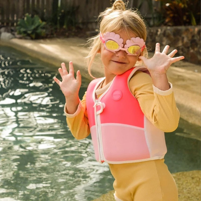 Sunny Life Mini Swim Goggles (380 UV) Neon Strawberry Melody The Mermaid