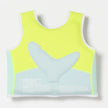 Sunnylife Kids Swim Vest Salty The Shark Aqua Neon Yellow