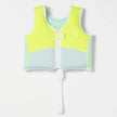 Sunnylife Kids Swim Vest Salty The Shark Aqua Neon Yellow