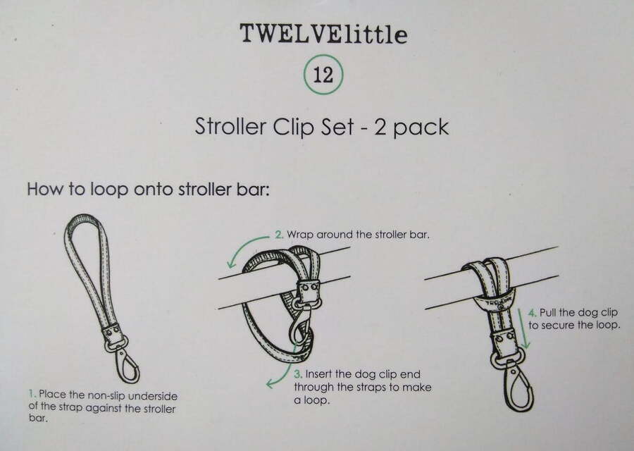 TWELVElittle New Stroller Clip Black