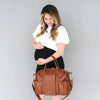 TWELVElittle Peek-A-Boo Satchel Toffee Vegan Leather+FREE Stroller Clips