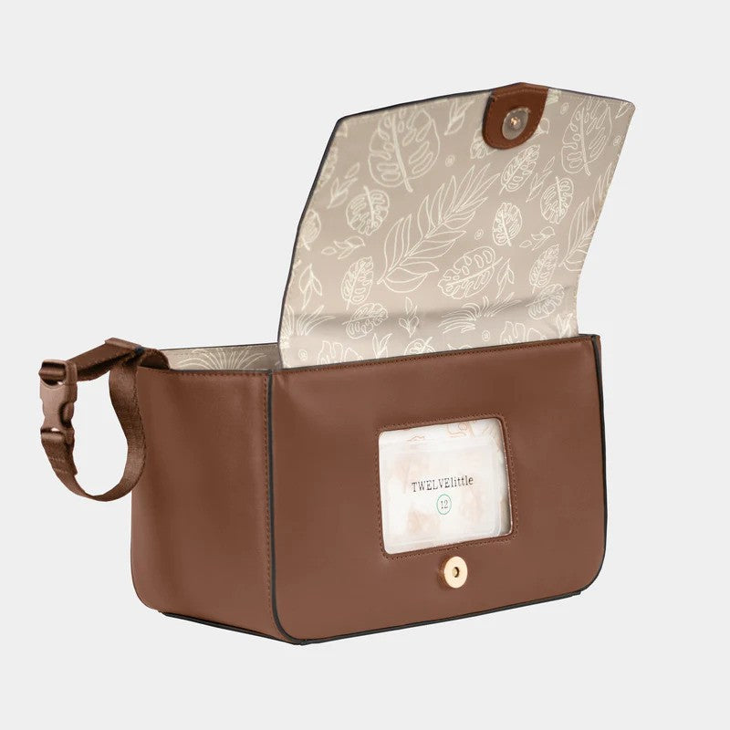 TWELVElittle Peek-A-Boo Stroller Caddy Toffee 2.0 Vegan Leather