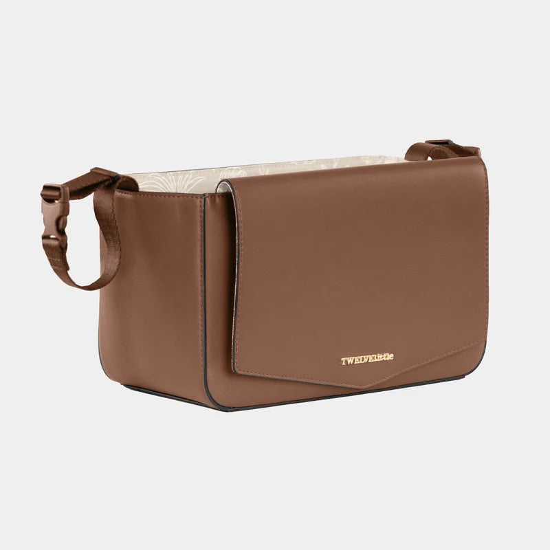 TWELVElittle Peek-A-Boo Stroller Caddy Toffee 2.0 Vegan Leather