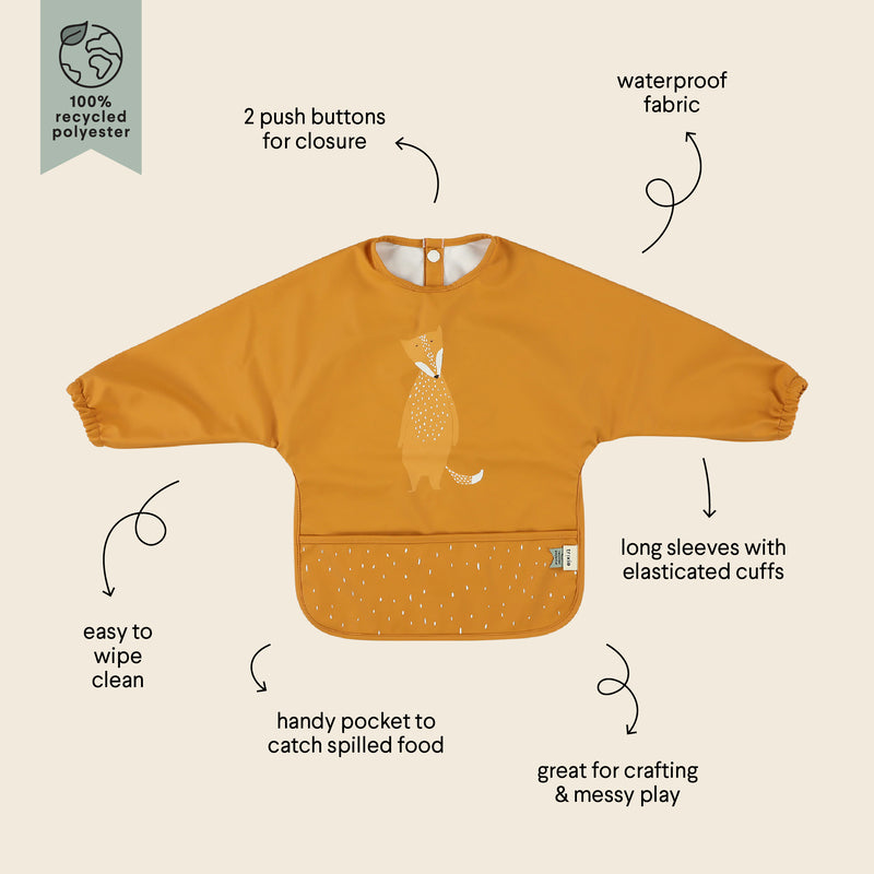 Trixie Bib Waterproof long sleeve Mr. Fox (6M-Plus)