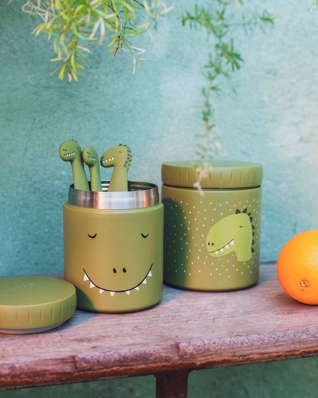 Trixie Cutlery Set Stainless Steel With Silicone Handle Mr. Dino