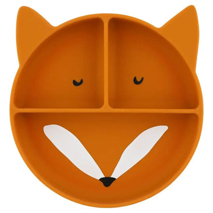 Trixie Divided Suction Plate Silicone Mr. Fox (4m-Plus)