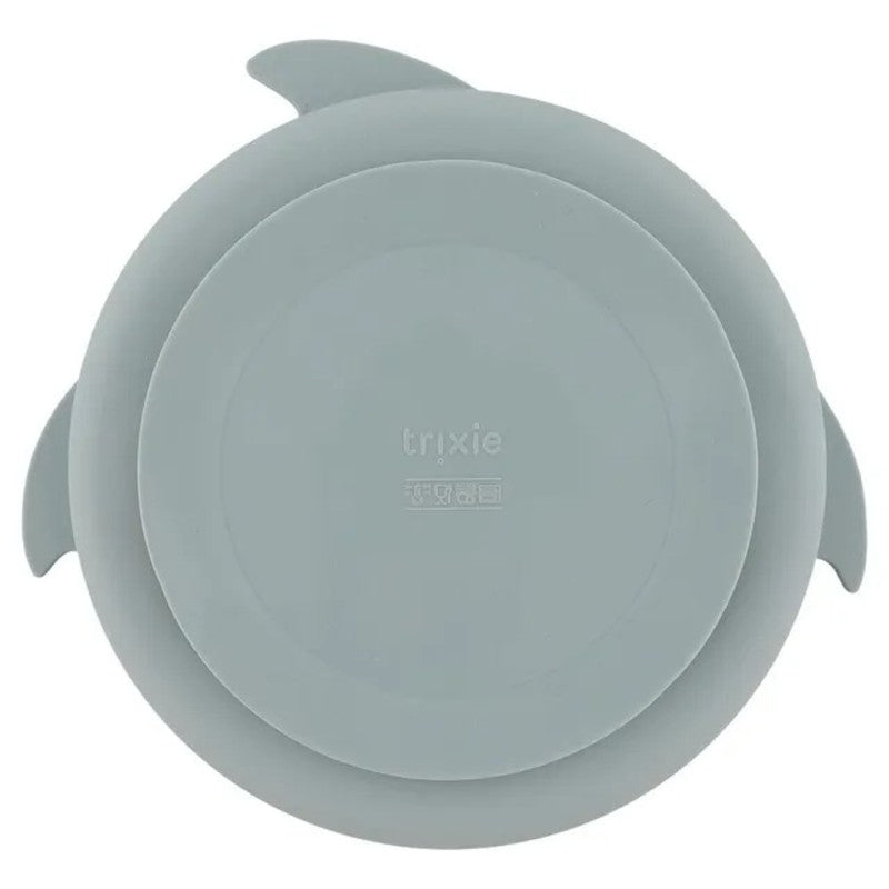 Trixie Divided Suction Plate Silicone Mr. Shark (4m-Plus)