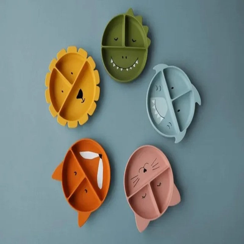 Trixie Divided Suction Plate Silicone Mr. Shark (4m-Plus)