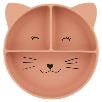 Trixie Divided Suction Plate Silicone Mrs. Cat (4m-Plus)