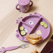 Trixie Divided Suction Plate Silicone Mrs. Peacock (4m-Plus)