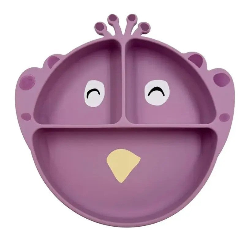 Trixie Divided Suction Plate Silicone Mrs. Peacock (4m-Plus)