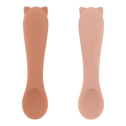 Trixie First Baby Silicone Feeding Spoon Mrs. Cat (2Pack 4m-Plus)