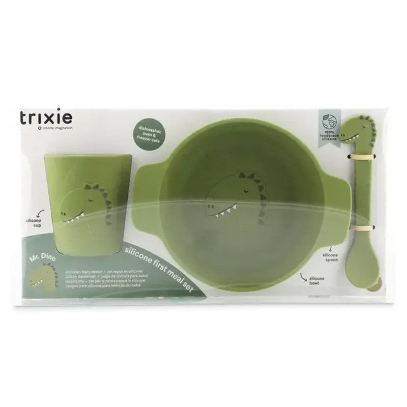 Trixie First Meal Silicone Set Mr. Dino (4m-Plus)