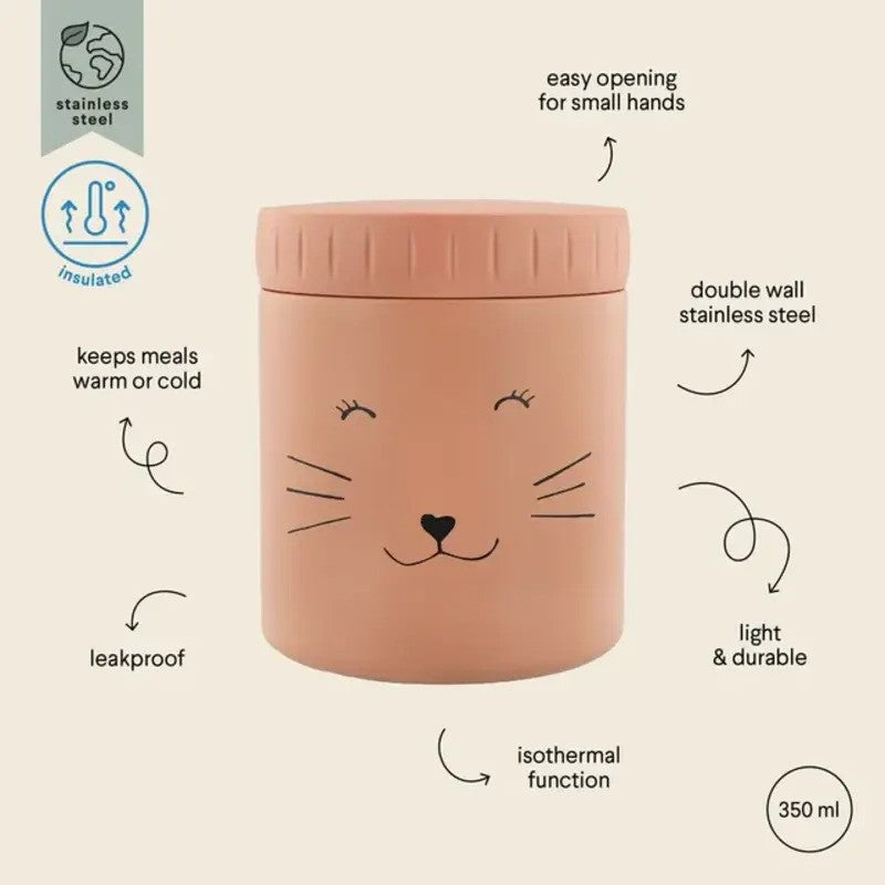 Trixie Insulated Food Jar 350ml Mrs. Cat