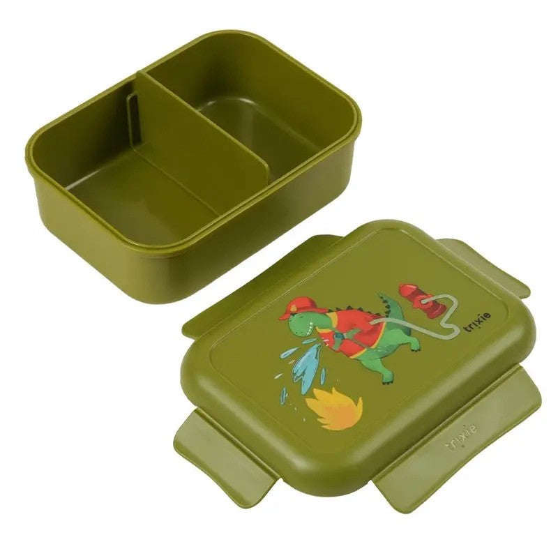 Trixie Lunch Box With Clips Fireman Mr. Dino