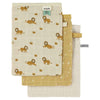 Trixie Muslin Washcloths Lively Lion (Mix 3pack 20x14x0.5cm 0m-Plus)