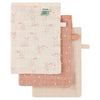 Trixie Muslin Washcloths Rosy Rabbit (Mix 3pack 20x14x0.5cm 0m-Plus)