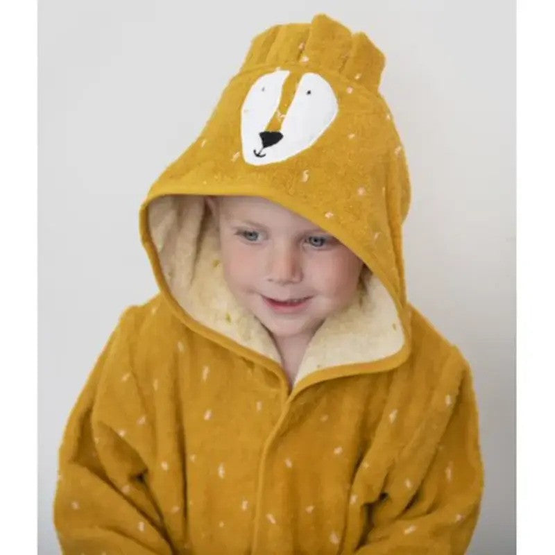 Trixie Organic Cotton Terry Hooded Bathrobe (1-2Yrs) Mr. Lion