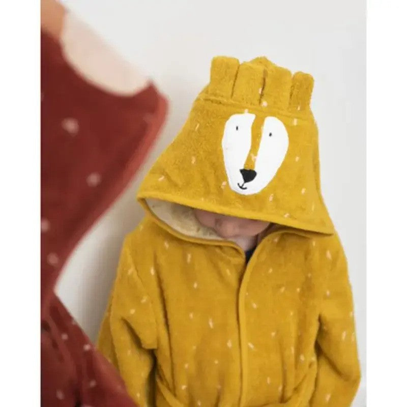 Trixie Organic Cotton Terry Hooded Bathrobe (1-2Yrs) Mr. Lion