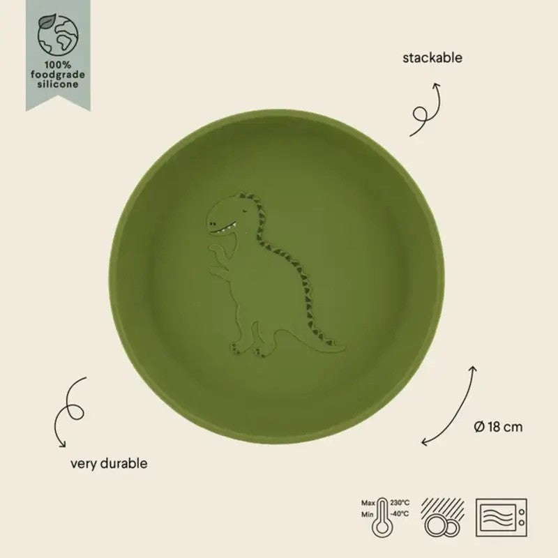 Trixie Plate Silicone Mr. Dino (4m-Plus)
