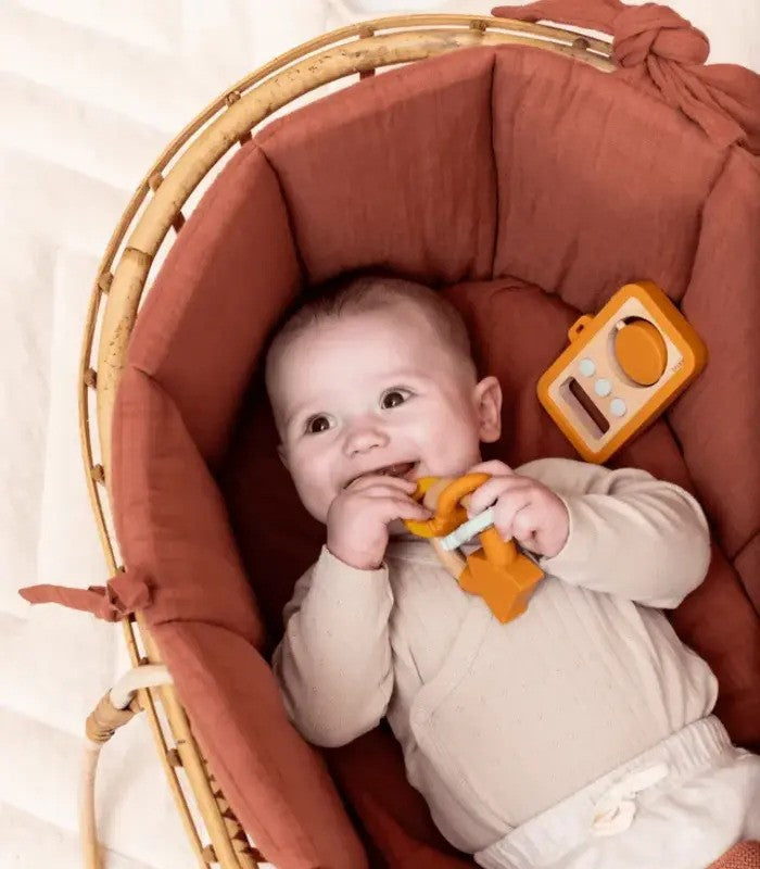 Trixie Silicone Wooden Activity Ring Mr. Fox (0m-Plus)