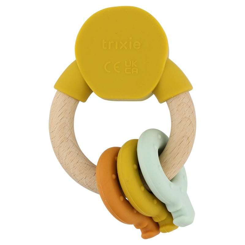 Trixie Silicone Wooden Activity Ring Mr.Lion (0m-Plus)