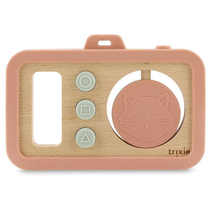 Trixie Silicone Wooden Baby Camera Mrs. Cat (0m-Plus)