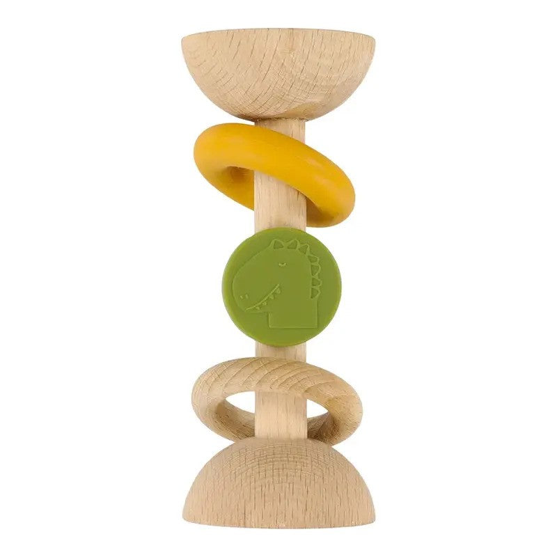 Trixie Silicone Wooden Rattle Mr. Dino (0m-Plus)
