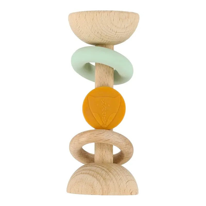 Trixie Silicone Wooden Rattle Mr. Fox (0m-Plus)
