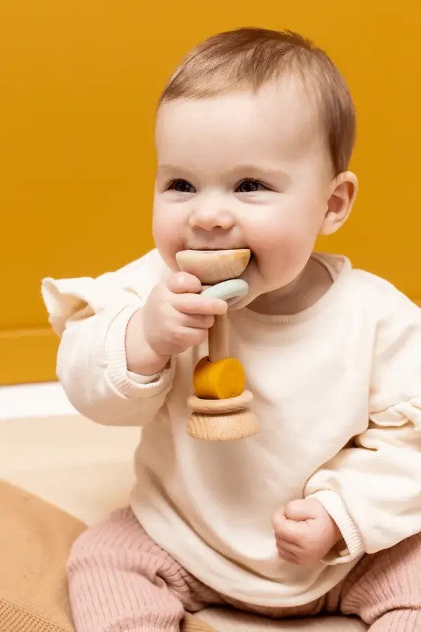 Trixie Silicone Wooden Rattle Mr. Lion (0m-Plus)