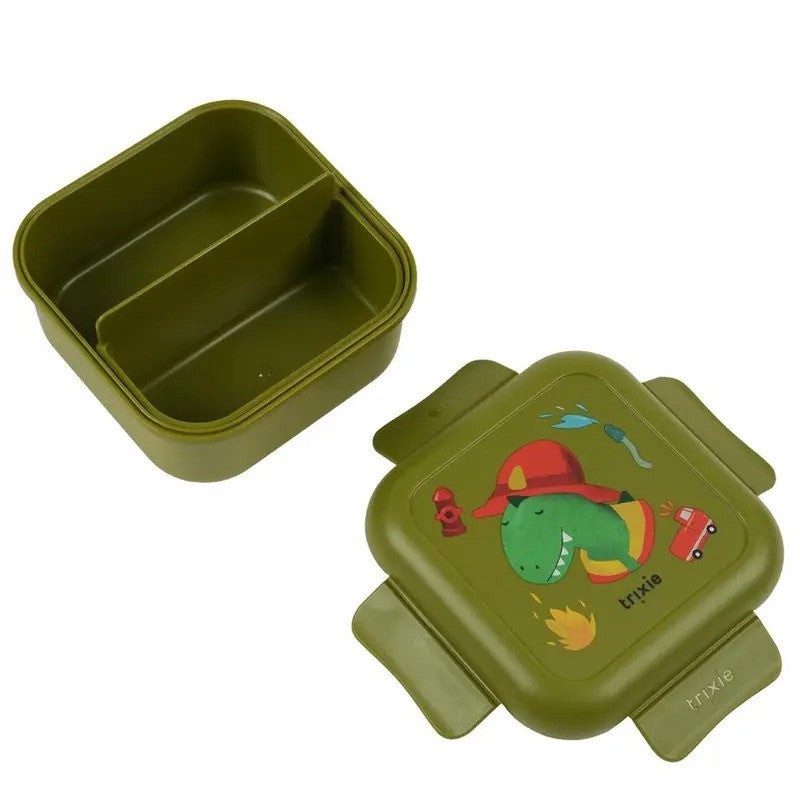 Trixie Snack Box With Clips Fireman Mr. Dino