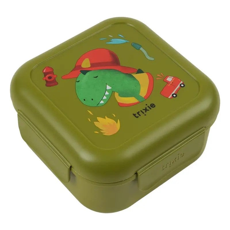Trixie Snack Box With Clips Fireman Mr. Dino