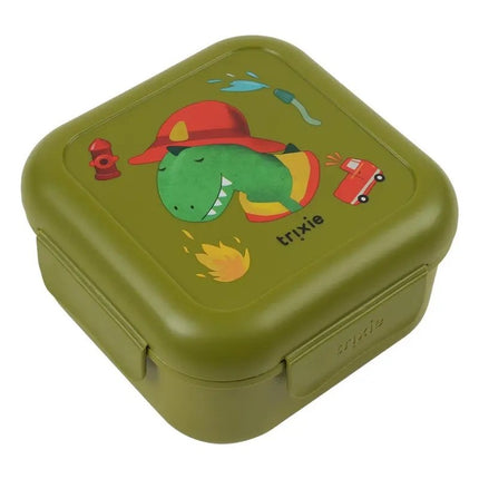 Trixie Snack Box With Clips Fireman Mr. Dino