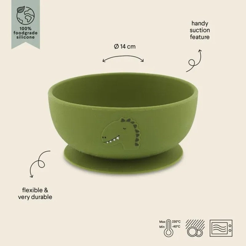 Trixie Suction Bowl Silicone Mr. Dino (4m-Plus)