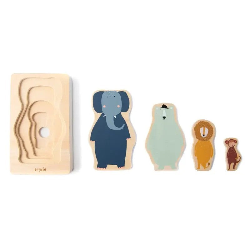 Trixie Wooden 4-Layer Animal Puzzle (1yr - Plus)