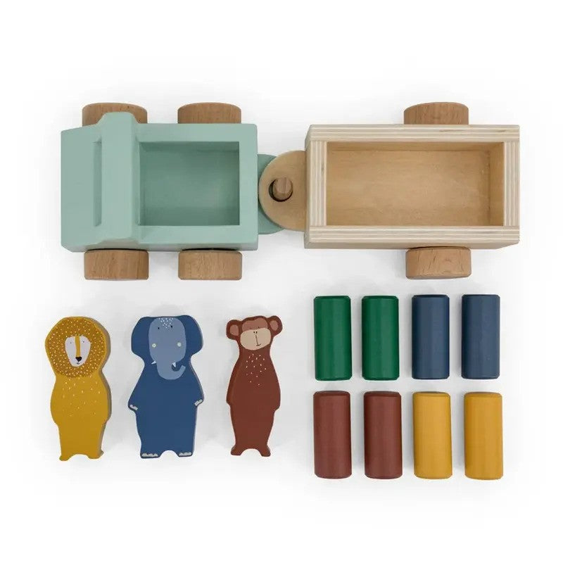 Trixie Wooden Animal Car With Trailer (18m-Plus)