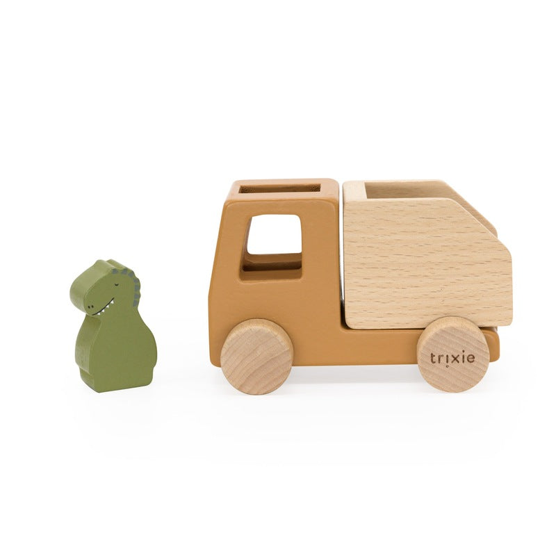 Trixie Wooden Animal Construction Cars Set