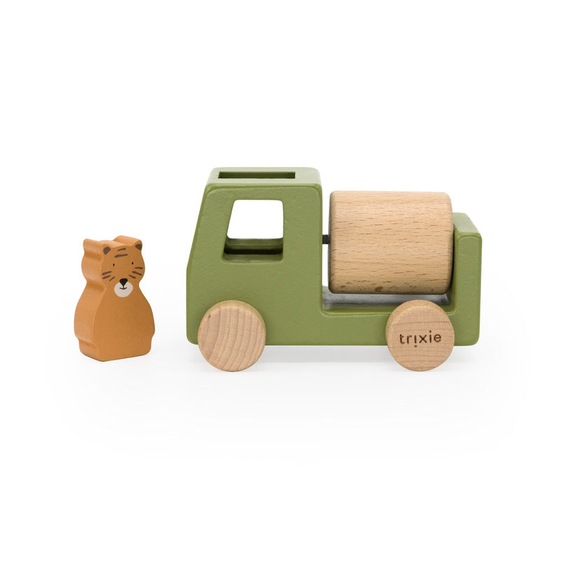 Trixie Wooden Animal Construction Cars Set