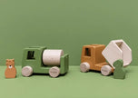 Trixie Wooden Animal Construction Cars Set