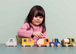 Trixie Wooden Animal Construction Cars Set