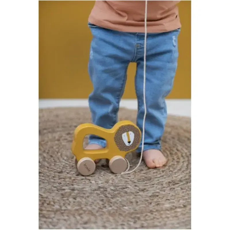 Trixie Wooden Pull Along Toy Mr. Lion (18m- Plus)